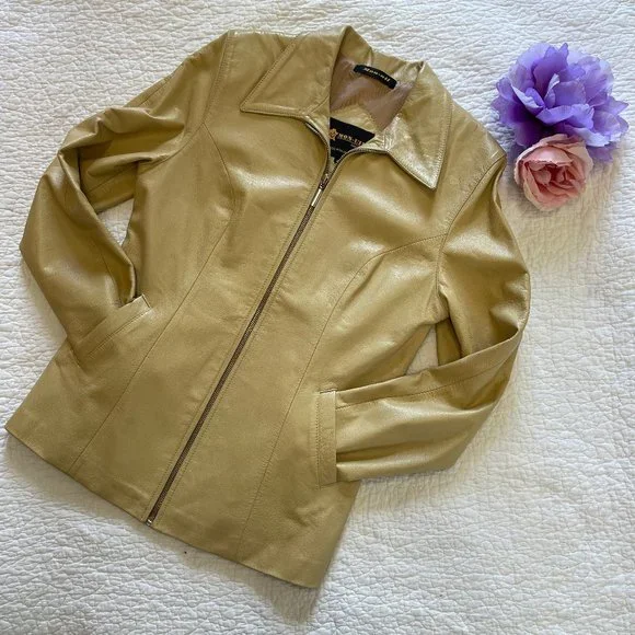 Mon-Uil | Jackets & Coats | 0 Mongolian Tan Leather Jacket By 